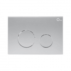 Панель змиву для унітазу Qtap Nest, хром матовий (QT0111M11111SAT)