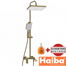 Душевая колонна со смесителем HAIBA Gaudi BRUSHED GOLD (Chr-009-J)