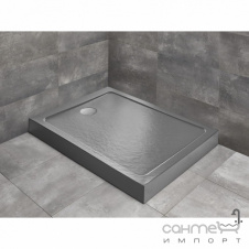 Прямоугольный акриловый душевой поддон Radaway Doros F Compact Stone Anthracite 1400x900 SDRFP1490-05-64S