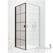 Левая дверь душевой кабины Radaway NES Black Factory KDD I 100 L 10021100-54-55L прозрачное стекло/декор factory