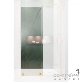 Дверь для душевой перегородки Radaway Furo Gold Walk-In 120 R 10106638-09-01R золото/прозрачное стекло, правосторонняя