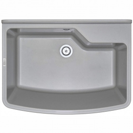 Deante Мойка кухонная Garden, полистирол, прямоуг., без крыла, 610х445х302мм, чаша - 1, к стене, серый