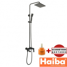 Душова колона зі змішувачем HAIBA MILANO Graphite 003-J