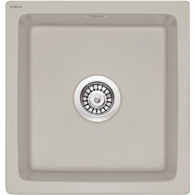 Deante Мойка кухонная Sabor, керамика, квадрат, без крыла, 450х478х217мм, чаша - 1, встраиваемая+накладная, капуччино