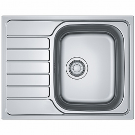 Franke Мойка кухонная Spark, нерж.сталь, прямоуг., с крылом, 635х500х160мм, чаша- 1, накладная, SKL 611-63, нерж декор