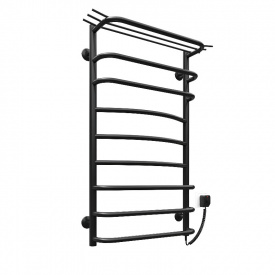 Полотенцесушитель электрический KOSSER Канна 900х500/9 ЕR черный вертикальный (ДК08ER)