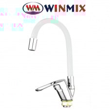 Смеситель для кухни Ухо без подводки рефлекторный, Winmix FANY (nut) Reflector White (Chr-011), Польша