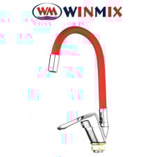 Смеситель для кухни Ухо без подводки рефлекторный, Winmix FANY (nut) Reflector Red (Chr-011), Польша