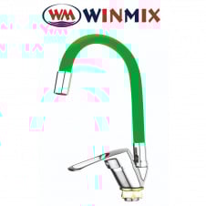 Смеситель для кухни Ухо без подводки рефлекторный, Winmix FANY (nut) Reflector Green (Chr-011), Польша