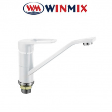 Смеситель для кухни елка на гайке Winmix Nevada White (Chr-555), Польша