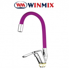Смеситель для кухни Ухо без подводки рефлекторный, Winmix FANY (nut) Reflector Purple (Chr-011), Польша