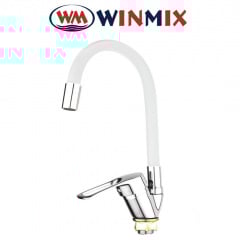 Смеситель для кухни Ухо без подводки рефлекторный, Winmix FANY (nut) Reflector White (Chr-011), Польша Долина