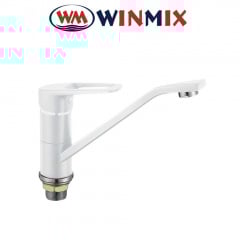 Смеситель для кухни елка на гайке Winmix Nevada White (Chr-555), Польша Самбор