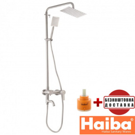 Душова колона із змішувачем із нержавіючої сталі SUS304 HAIBA NOX (Chr-009-J)