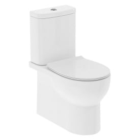 BAUTA унітаз підлоговий безобідковий 34,7*61*79см, гор. випуск, з сидінням Slim Soft Close