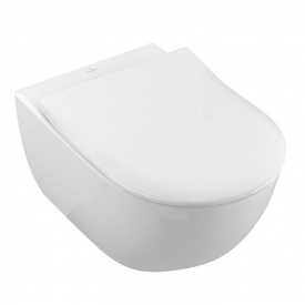 Унитаз подвесной Villeroy&amp;Boch VERITY DESIGN 2.0 с крышкой SlimSeat и быстросъемным креплением, белый (5C98HR01)