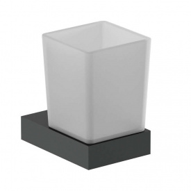 Стакан для зубных щеток Nofer, черный/белый (16931.N)