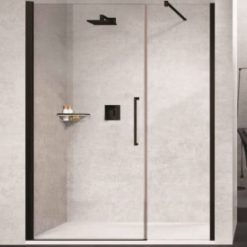 Душевая дверь Novellini Young G+F, стекло-Clear, профиль-черный матовый (Y2GFL117-1H)