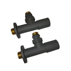 Крани радиаторный Rastas угловой 1/2"х1/2" антрацит Суми