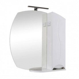 Зеркало для ванной комнаты AQUARODOS Глория 750х800 овальное со шкафом