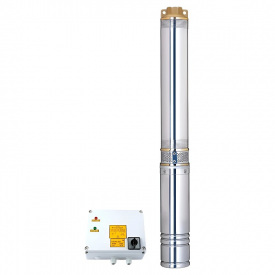 Насос погружной центробежный Dongyin 380В 4.0кВт H 136(95)м Q 240(165)л/мин Ø102мм + пульт (7771663)