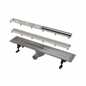 Трап сливной ALCA PLAST PLAST APZ1- 950 мм горизонтальный серый