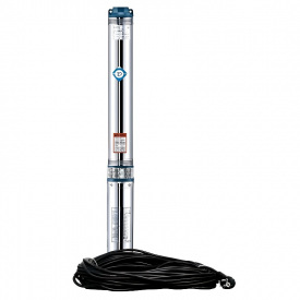 Насос погружной центробежный AQUATICA 0.75кВт H 84м Q 55л/мин 45м кабеля медь (778443)