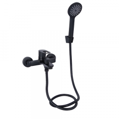 Смеситель для ванны Lidz Latwa 006 с ручным душем, черный (LDLAT006BLA45419) Рівне