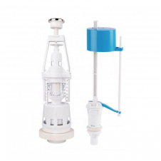 Арматура для сливного бачка Lidz (WHI) 60 02 K001 04 с клапаном, хром кнопка (LIDZWHI6002K00104)