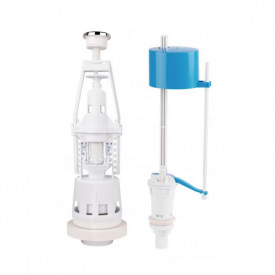 Арматура для сливного бачка Lidz (WHI) 60 02 K001 04 с клапаном, хром кнопка (LIDZWHI6002K00104)