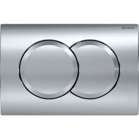 Клавиша смыва Geberit Delta01, двойной смыв, глянцевый хром (115.107.21.1)