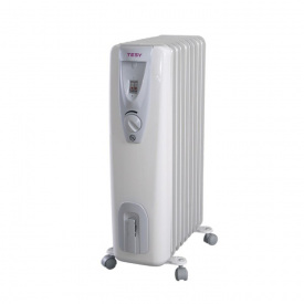 Масляный обогреватель TESY CC 2008 E05 R 2000 Вт 24м2 напольный, белый