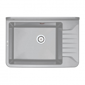 Мийка кухонна Deante Garden, полістирол, без крила, до стіни, сірий (ZYT_311A)