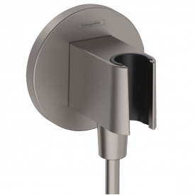 Шланговое подсоединение Hansgrohe FixFit Porter S с держателем, Brushed Black Chrome (26888340)