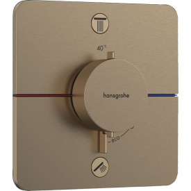 Смеситель скрытого монтажа Hansgrohe ShowerSelect Comfort Q, 2 потребителя, бронза (15583140)