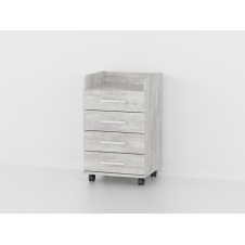 Тумбочка на коліщатках Forte Vilda 664x400x356 Бетон