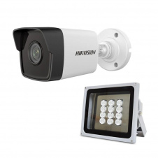 Комплект IP-відеокамера 2 Мп Hikvision DS-2CD1021-I(F) 2.8 мм та ІЧ-прожектор Lightwell LW12-100IR60-220
