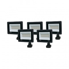 Комплект светодиодных прожекторов Lightwell 50W с датчиком движения 5 шт (LW-FL-B-50-S) Сумы