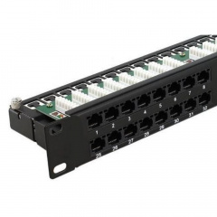 Патч-панель Hypernet 48 портів UTP кат.5е 19" PP-KUTP48-1U з утримувачем кабелю Полтава
