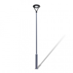 Комплект светильник светодиодный парковый Lightwell LW-GL-50FT и столб парковый серый 4 м Первомайск