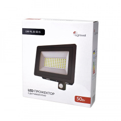 Прожектор светодиодный с датчиком движения Lightwell LW-FL-B-50-S 50 W 295914 Черкассы