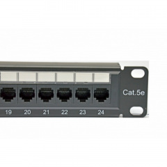 Патч-панель CMS 19" 24хRJ-45 UTP кат. 5e c организатором кабеля Харьков