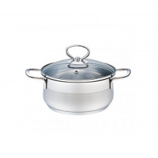 Кастрюля из нержавеющей стали со стеклянной крышкой 10 л Maestro MR-3508-30