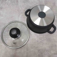 Кастрюля A-PLUS 1,1 л. 16 см CH-1995 алюминиевая с антипригарным покрытием Первомайск