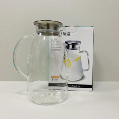 Глек скляний з металевою кришкою 2,2 л Stenson R92796 Хмельницький