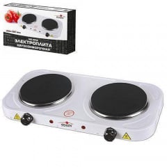 Плита електрична настільна біла Stenson 0014ME (2 конфорки, диск) Виноградів