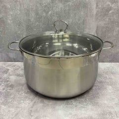 Кастрюля из нержавеющей стали со стеклянной крышкой 10 л Maestro MR-3508-30 Александрия