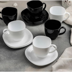 Набор чайный Luminarc Carine Black/White 220 мл 12 предметов 2371D LUM Луцк