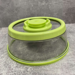 Вакуумна багаторазова кришка Vacuum Food Sealer 19 см A-Plus 0165 прозоро-салатова Бородянка