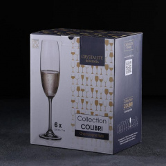 Набір бокалів Bohemia Colibri (Gastro) 220 мл для шампанського 6 шт (4S032 220 BOH) Кропивницький